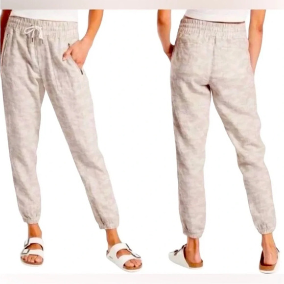 NWT ATHLETA Cabo Tide Linen Camo Jogger Pant - Picture 1 of 10